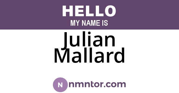 Julian Mallard