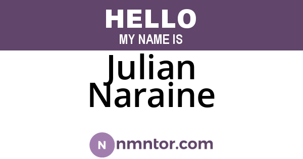 Julian Naraine