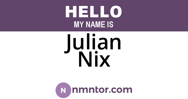 Julian Nix