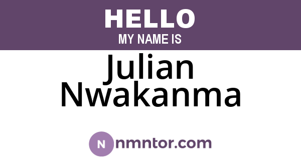 Julian Nwakanma