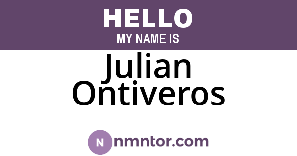 Julian Ontiveros