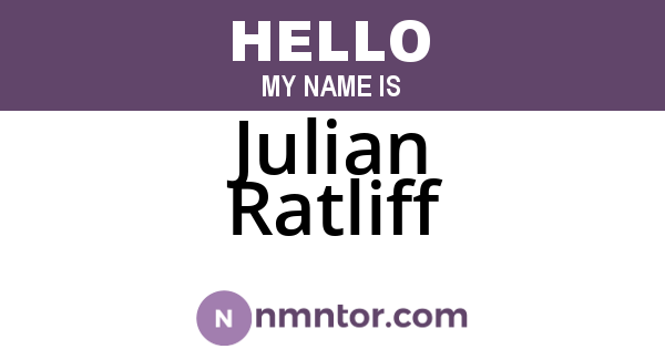 Julian Ratliff