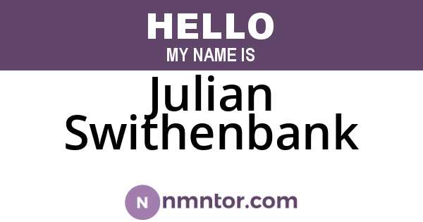 Julian Swithenbank