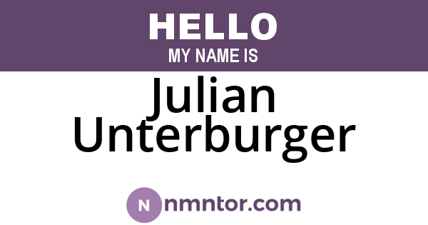 Julian Unterburger