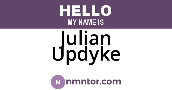 Julian Updyke