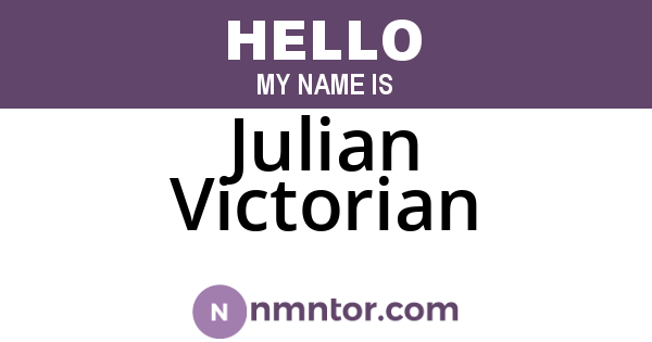 Julian Victorian