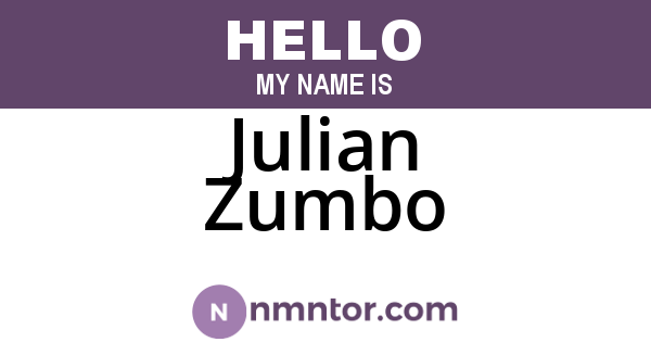 Julian Zumbo