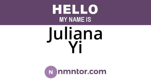 Juliana Yi