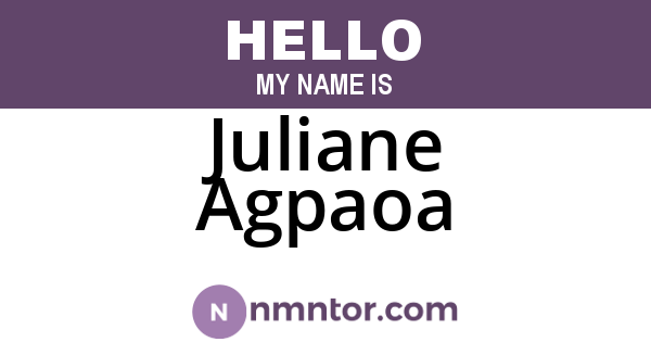 Juliane Agpaoa