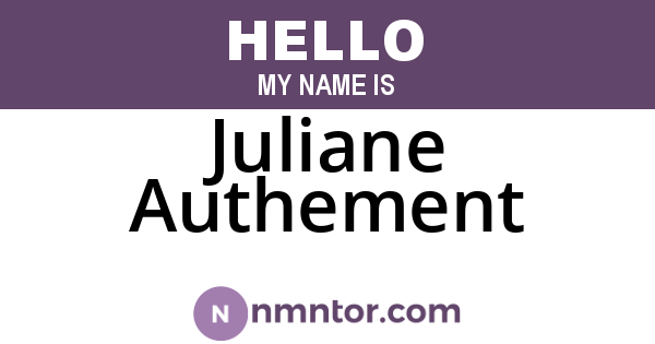 Juliane Authement