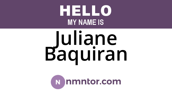 Juliane Baquiran
