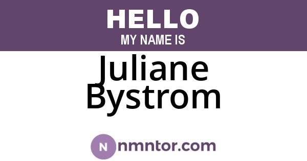 Juliane Bystrom