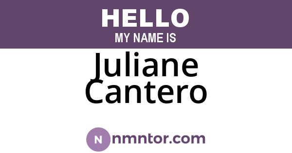 Juliane Cantero