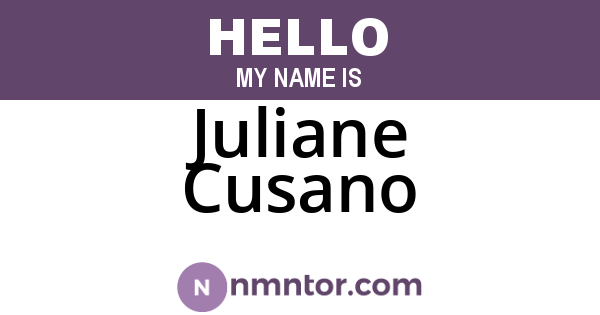 Juliane Cusano