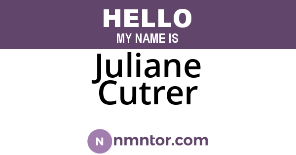 Juliane Cutrer