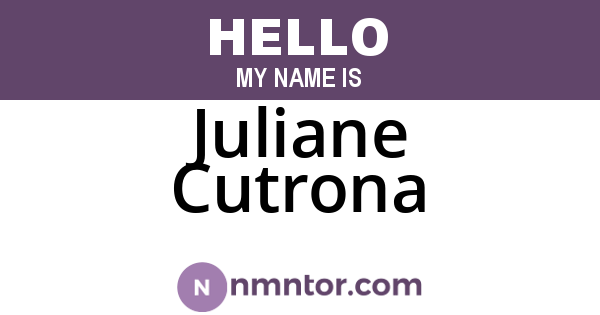 Juliane Cutrona