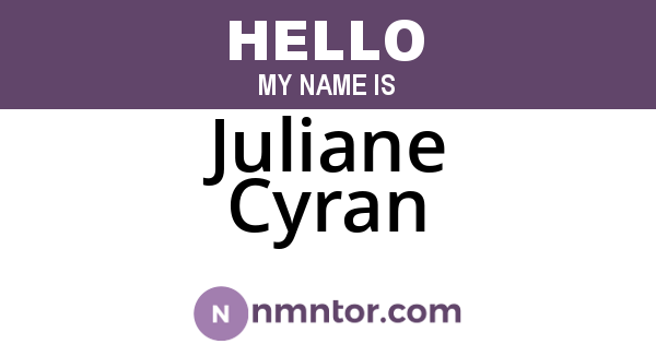Juliane Cyran