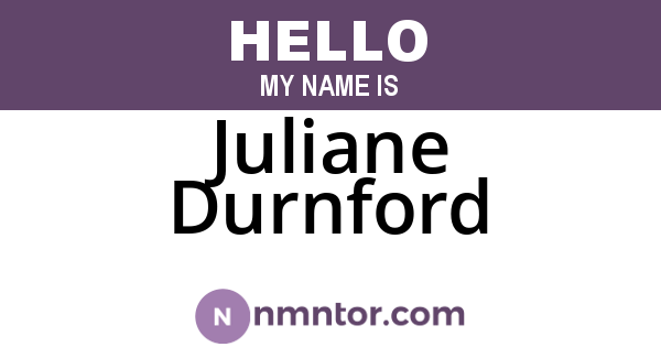 Juliane Durnford
