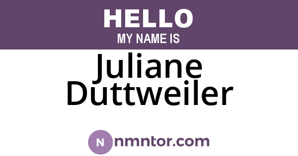 Juliane Duttweiler