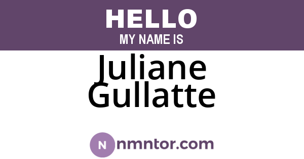 Juliane Gullatte