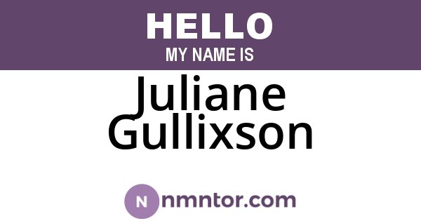 Juliane Gullixson