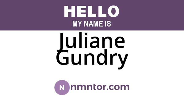 Juliane Gundry