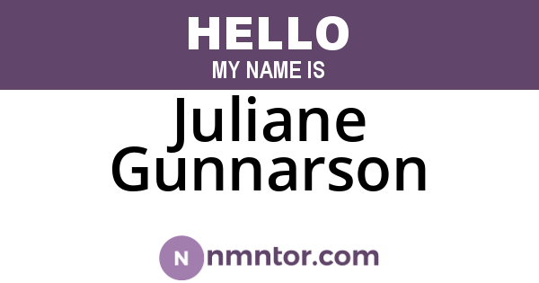 Juliane Gunnarson