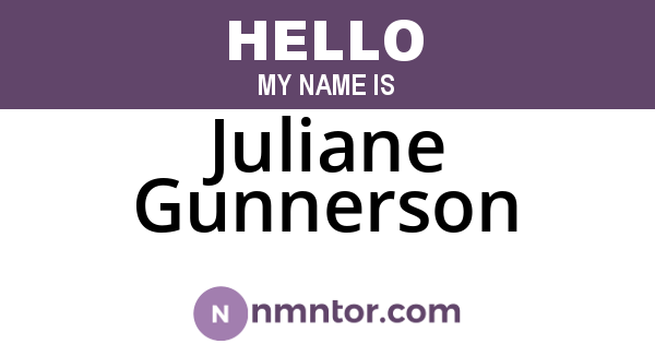 Juliane Gunnerson