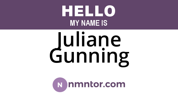 Juliane Gunning