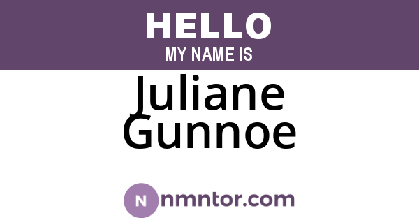 Juliane Gunnoe