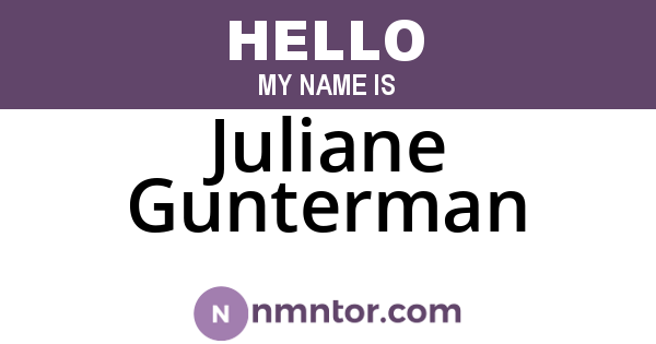 Juliane Gunterman