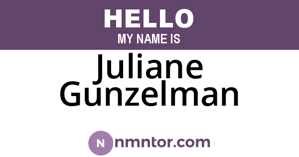 Juliane Gunzelman