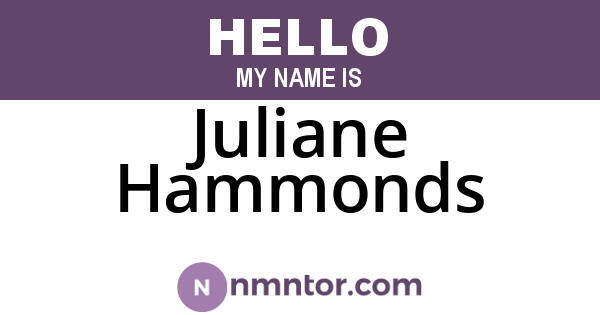 Juliane Hammonds