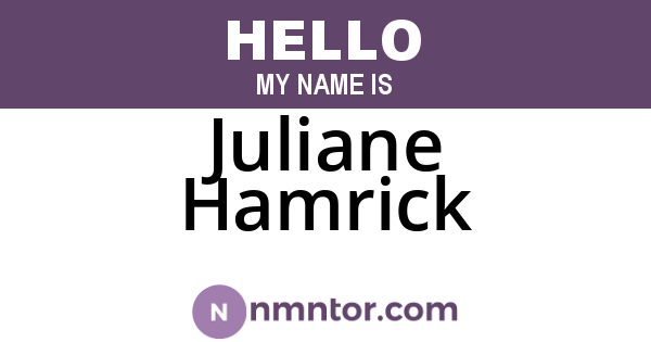 Juliane Hamrick