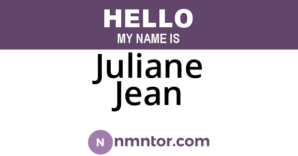 Juliane Jean