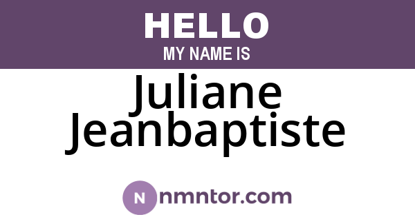 Juliane Jeanbaptiste
