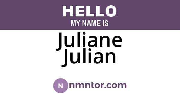 Juliane Julian