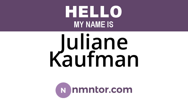 Juliane Kaufman