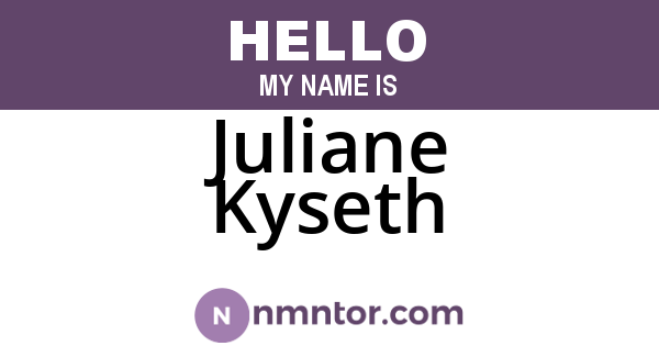 Juliane Kyseth