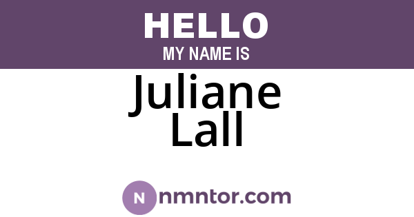 Juliane Lall