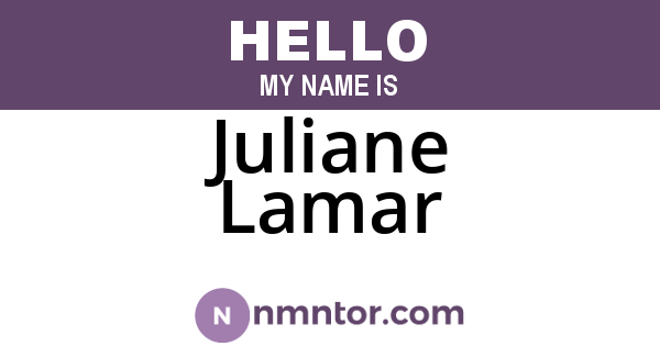Juliane Lamar