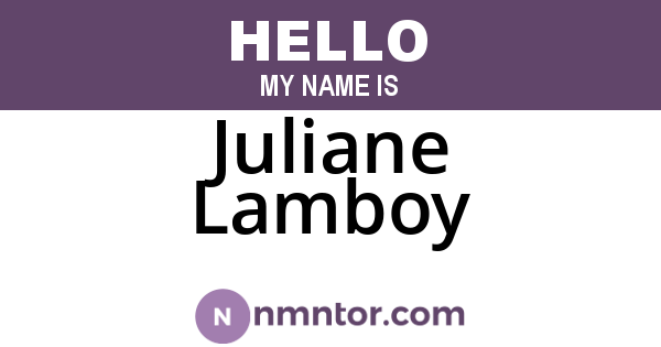 Juliane Lamboy