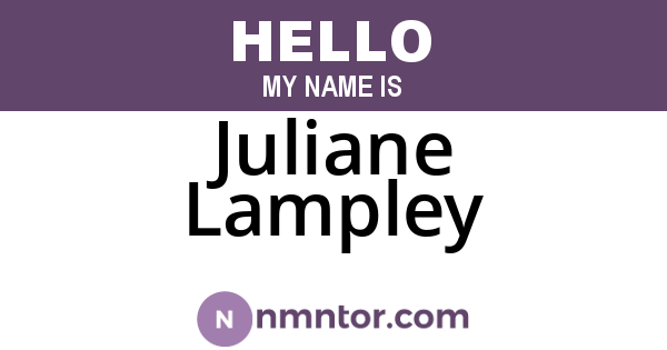 Juliane Lampley