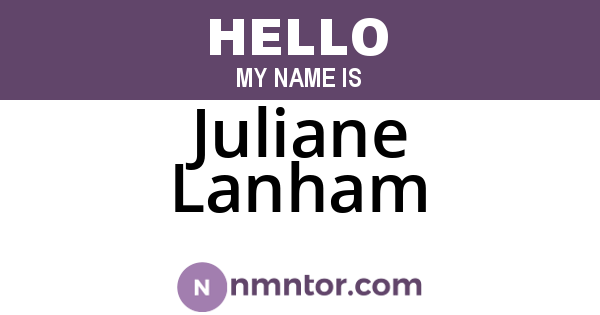 Juliane Lanham