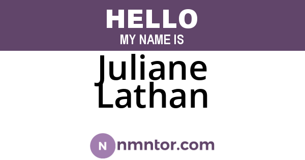 Juliane Lathan