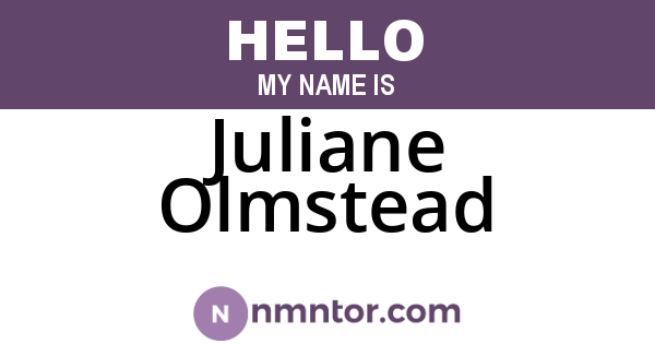Juliane Olmstead