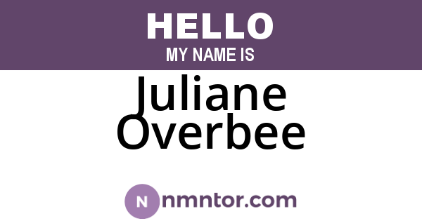 Juliane Overbee