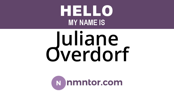 Juliane Overdorf