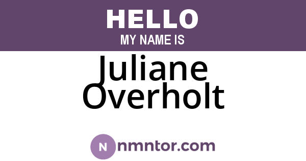 Juliane Overholt