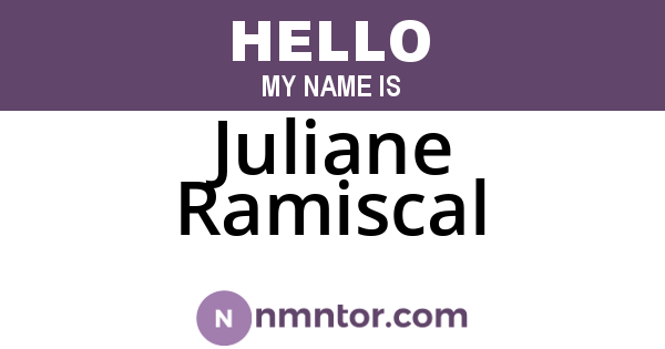 Juliane Ramiscal